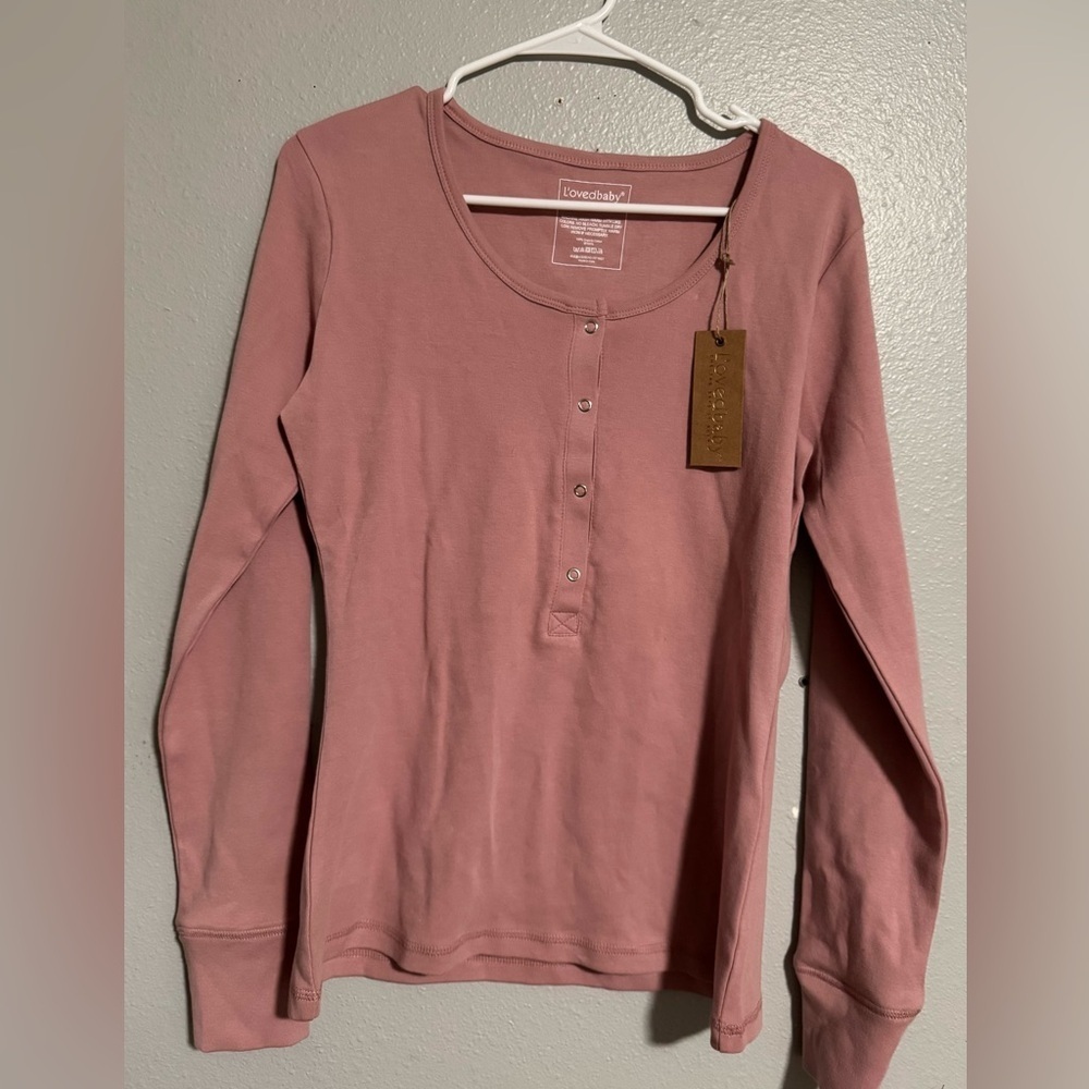 l'oved baby 100% organic womans shirt size med